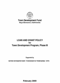 Loan and Grant Policy (TDP-III )